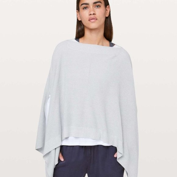 lululemon athletica Jackets & Blazers - Lululemon Forward Flow Cape Silver Fox /  Alpine White